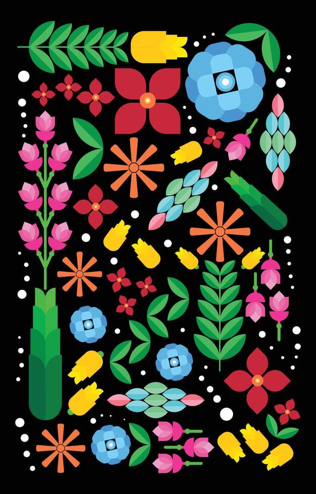 Flower element design vector
