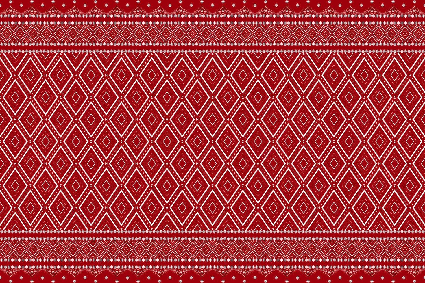 Red Christmas ethnic pattern design vector