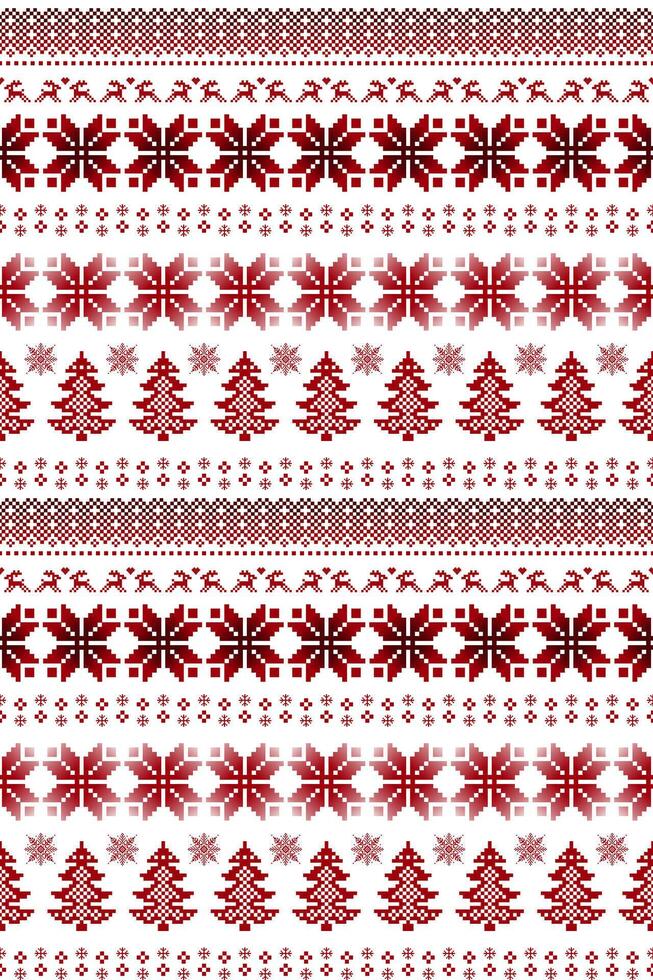Red Christmas pattern vector