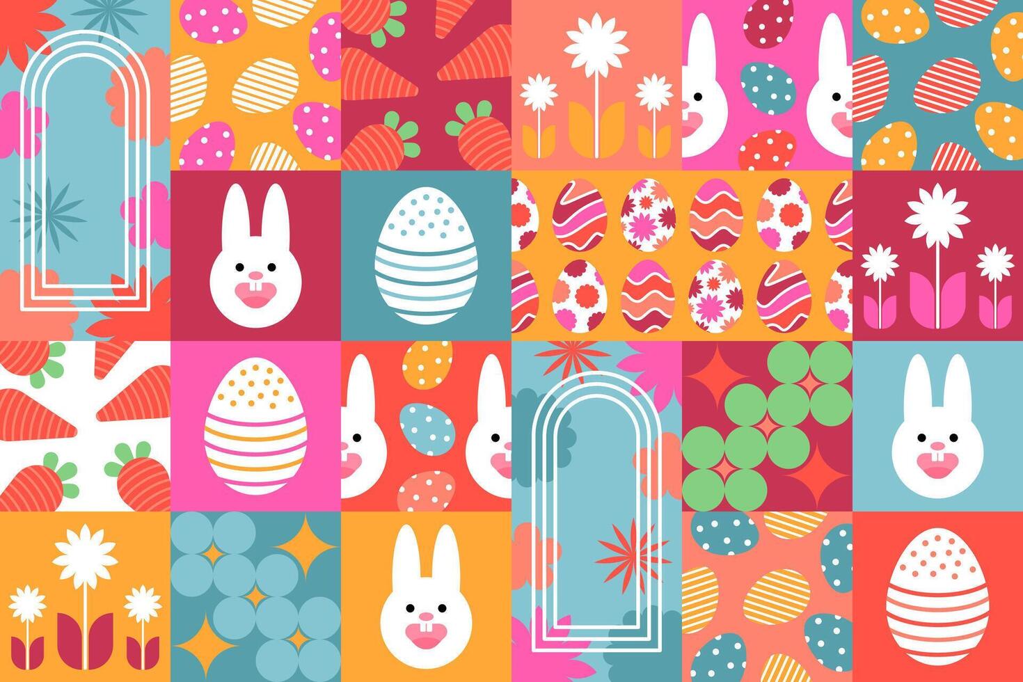 Happy Easter pattern vector