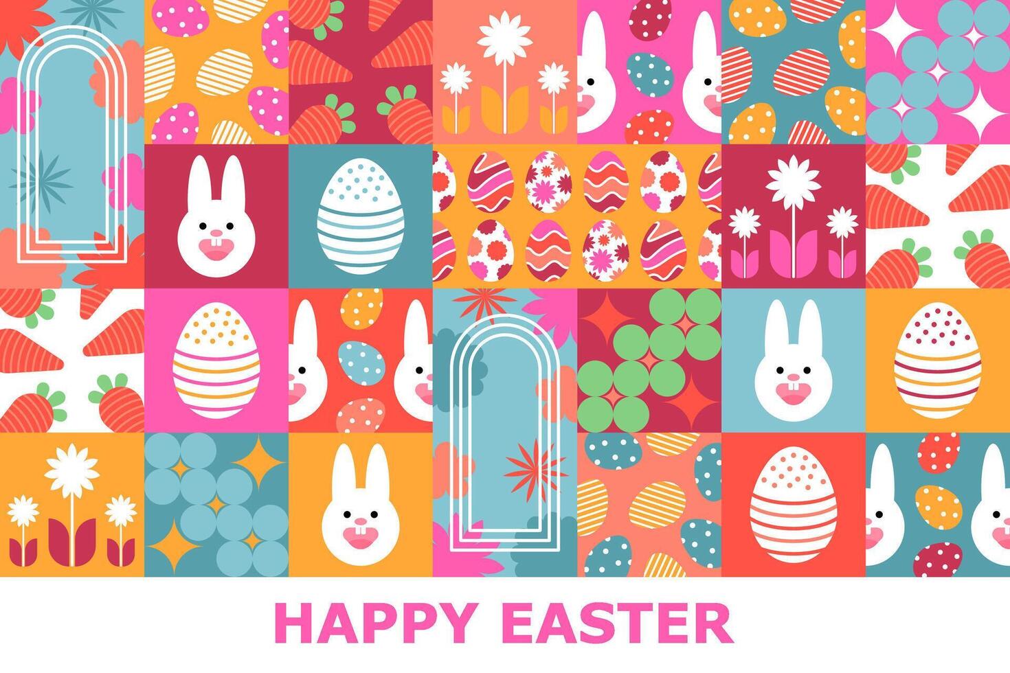 Happy Easter cute design vector
