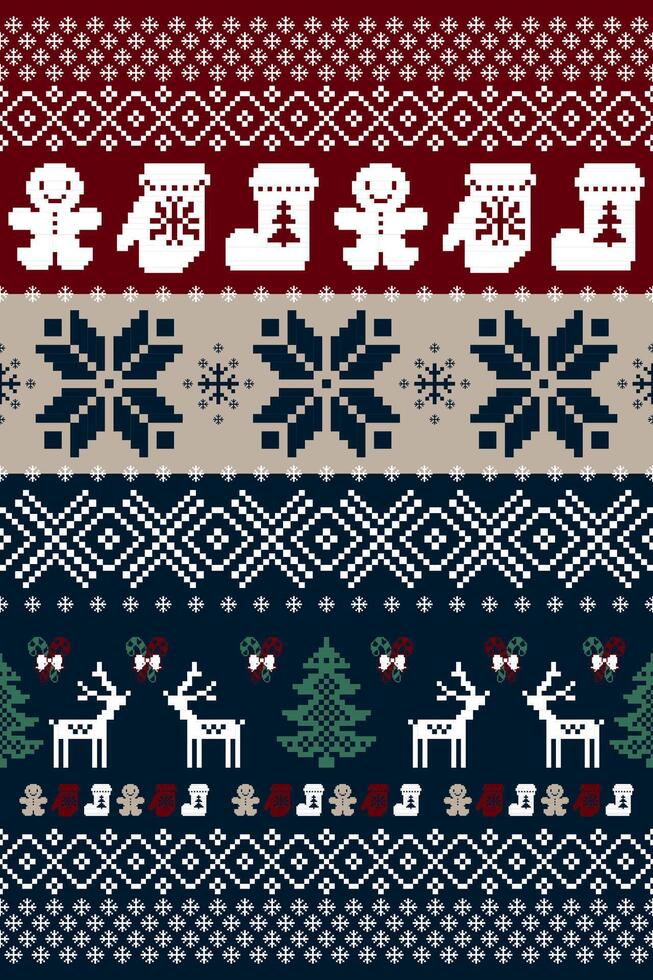 Christmas jumper ethnic pattern vector