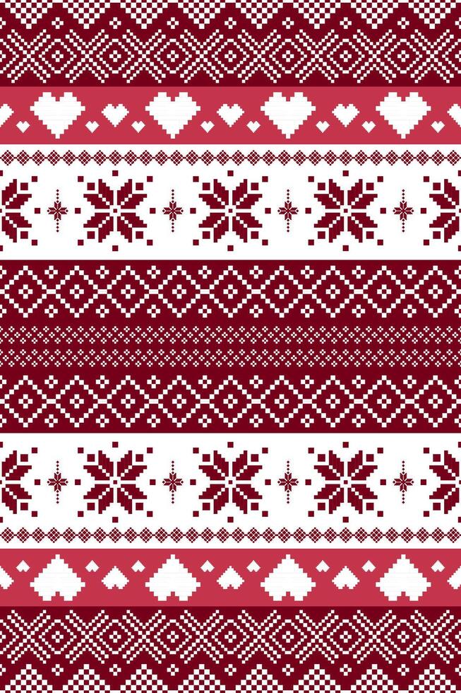 Pink Christmas pattern vector