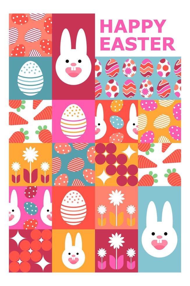 Happy Easter postcard vector