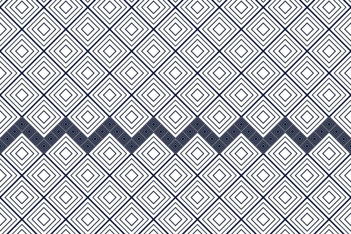 White with blue stripe ethnic pattern vector