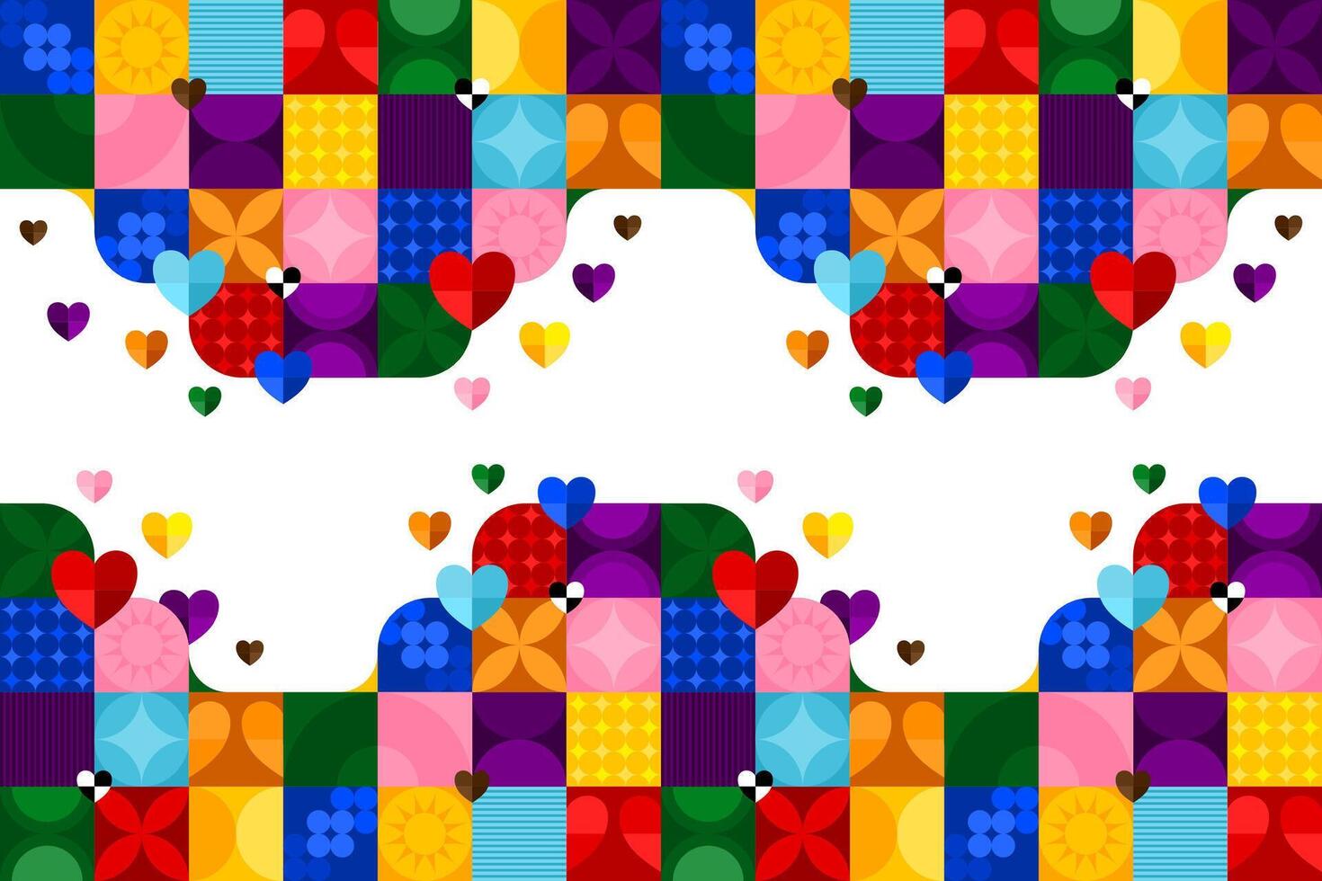 Pride bauhaus pattern vector