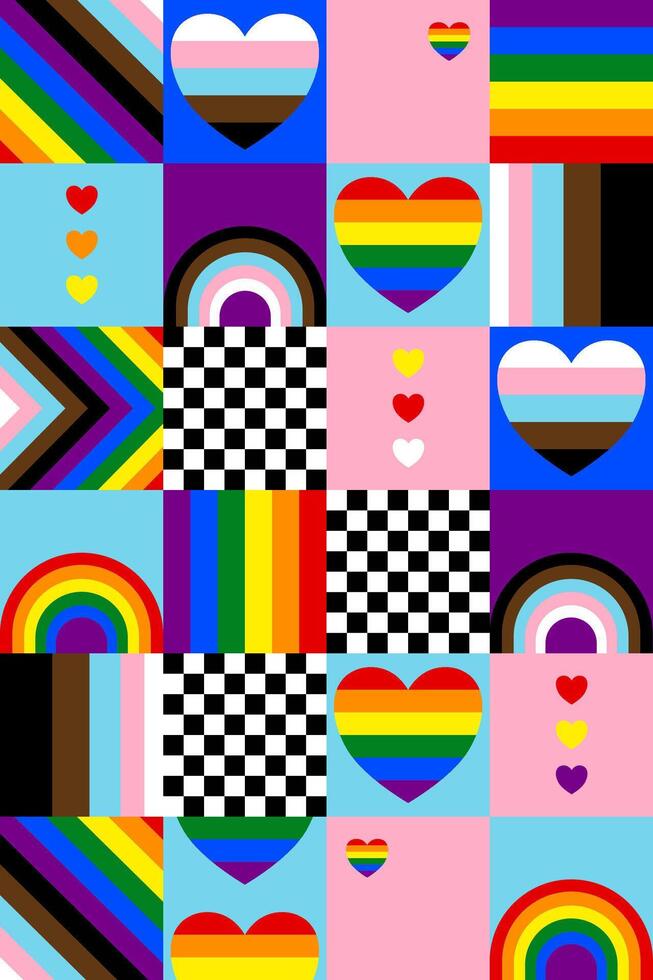 Pride month pattern vector