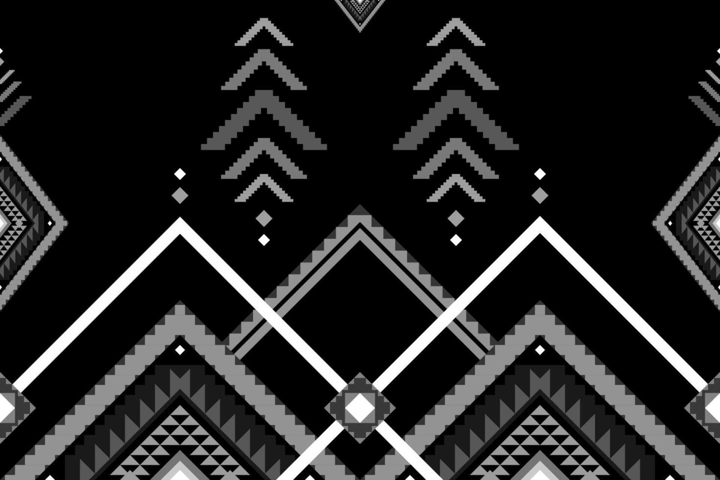Black ethnic pattern vector