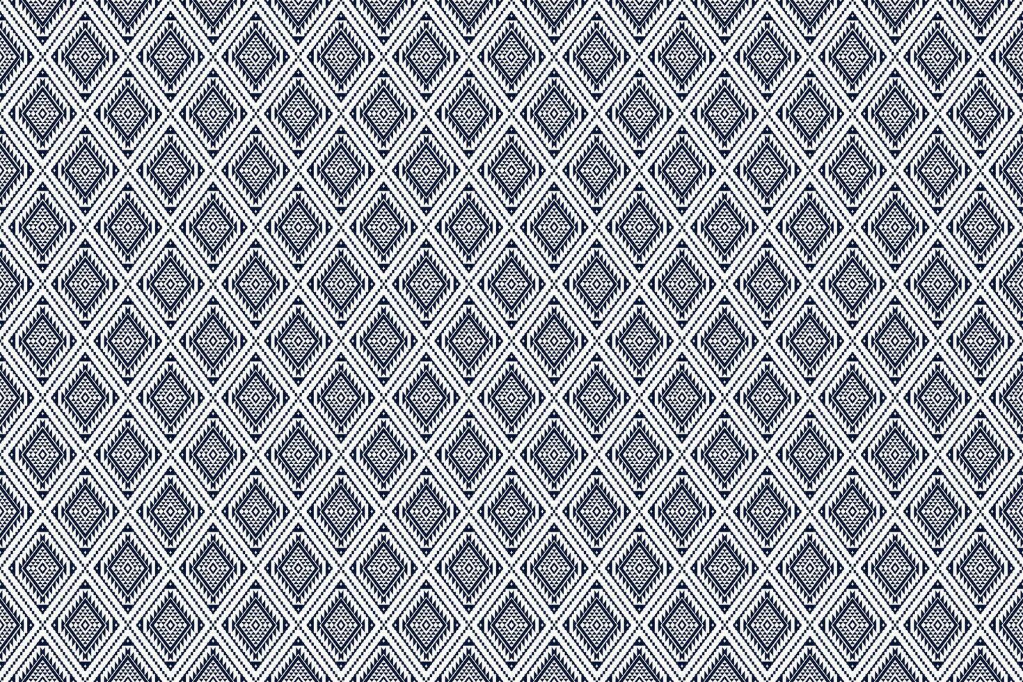 Blue and white ethnic pattern for textile vector