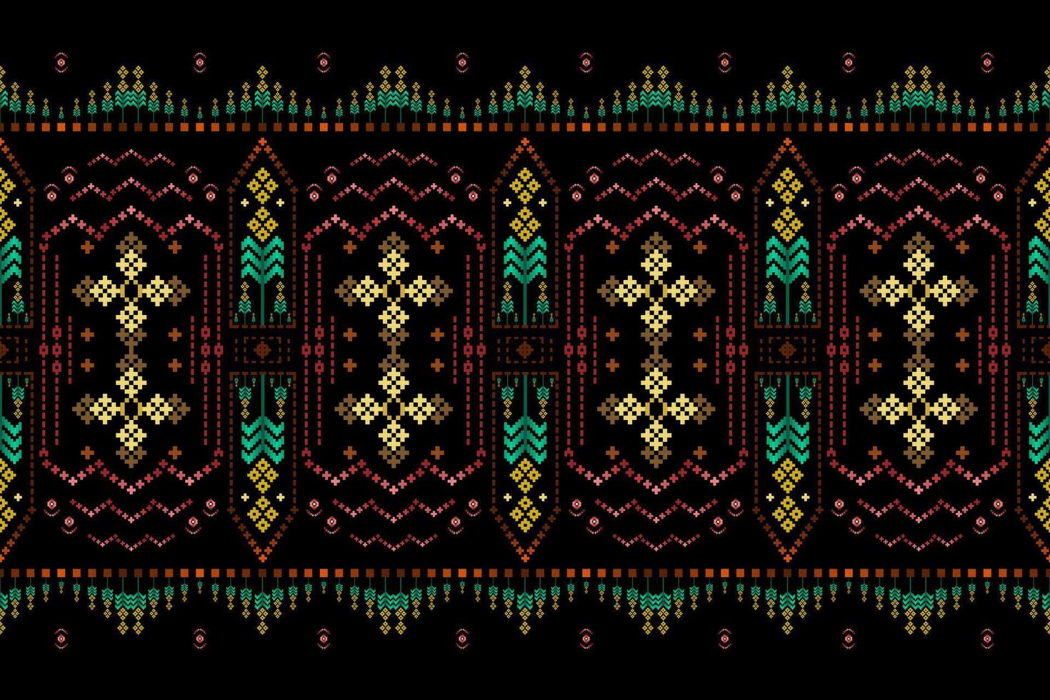 Little flower ethnic pattern vector