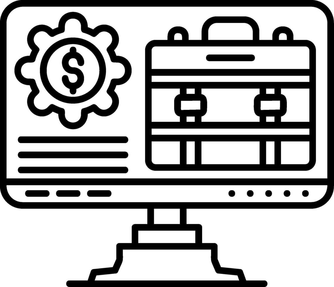 Business Outline Style Icon vector
