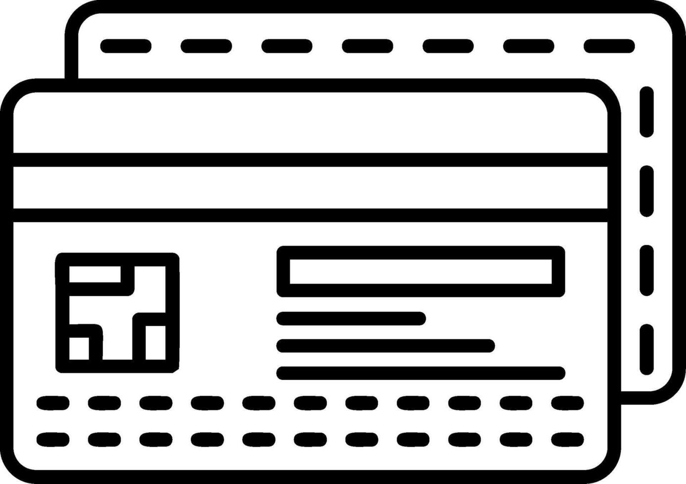 Credit Card Outline Style Icon vector