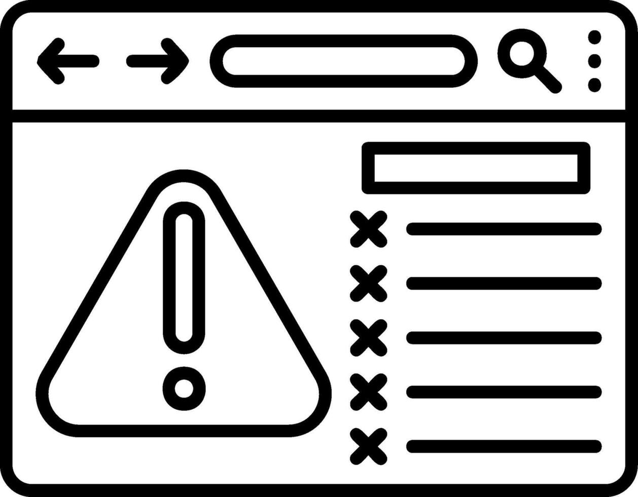 Alert Outline Style Icon vector