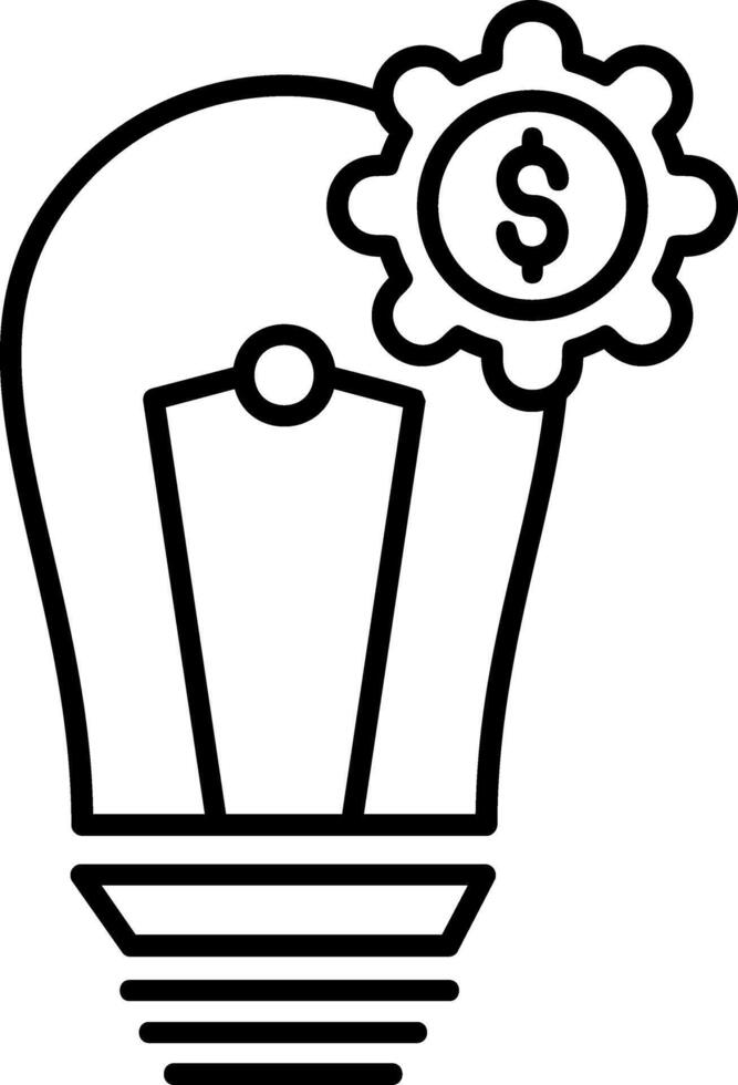 Light Bulb Outline Style Icon vector
