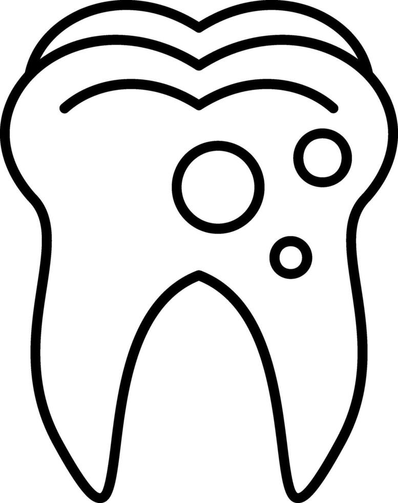 Tooth Care Outline Style Icon vector