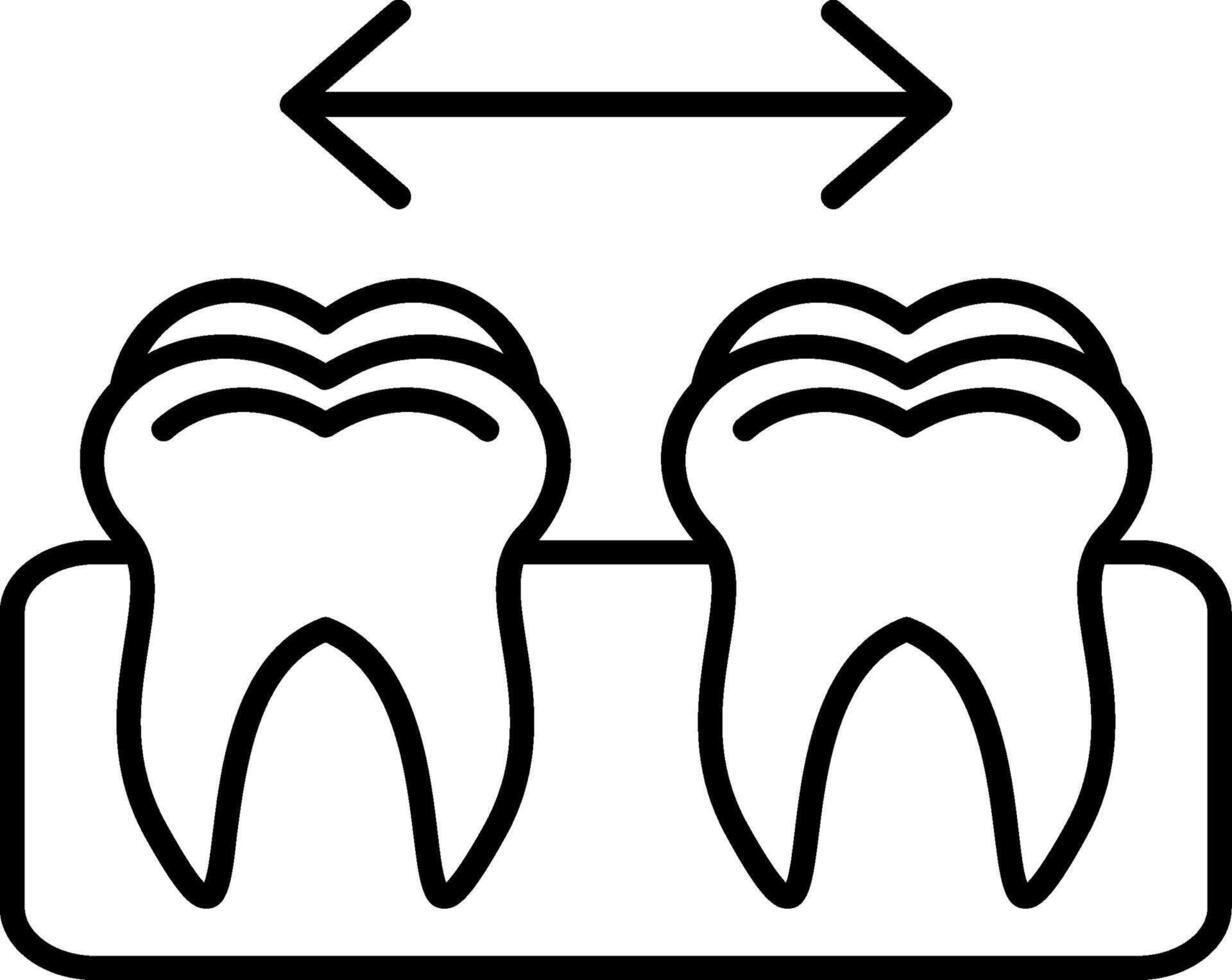 Teeth Hospital Outline Style Icon vector