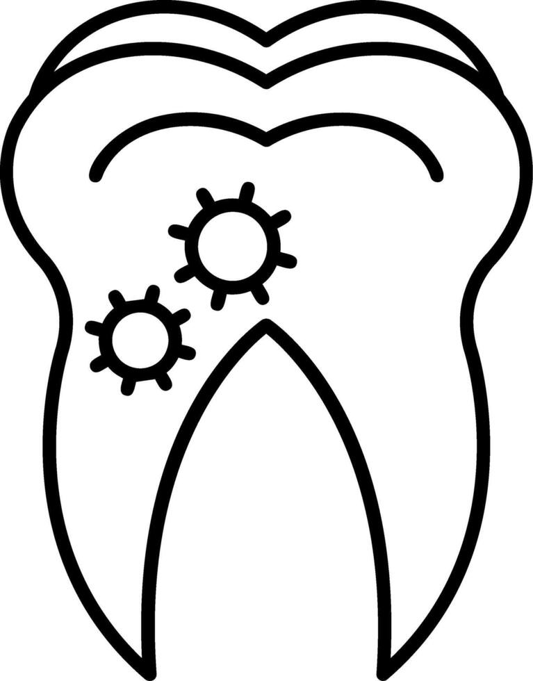 Teeth Outline Icon vector