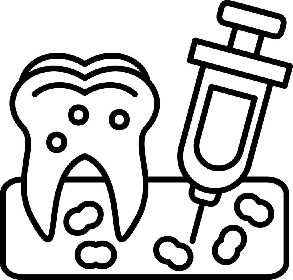 Anesthetic Outline Style Icon vector