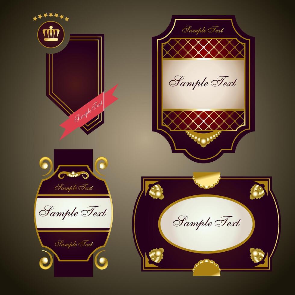 Elegant Luxury Brand Label Badges - Premium Template for Fashion and Cosmetics vector
