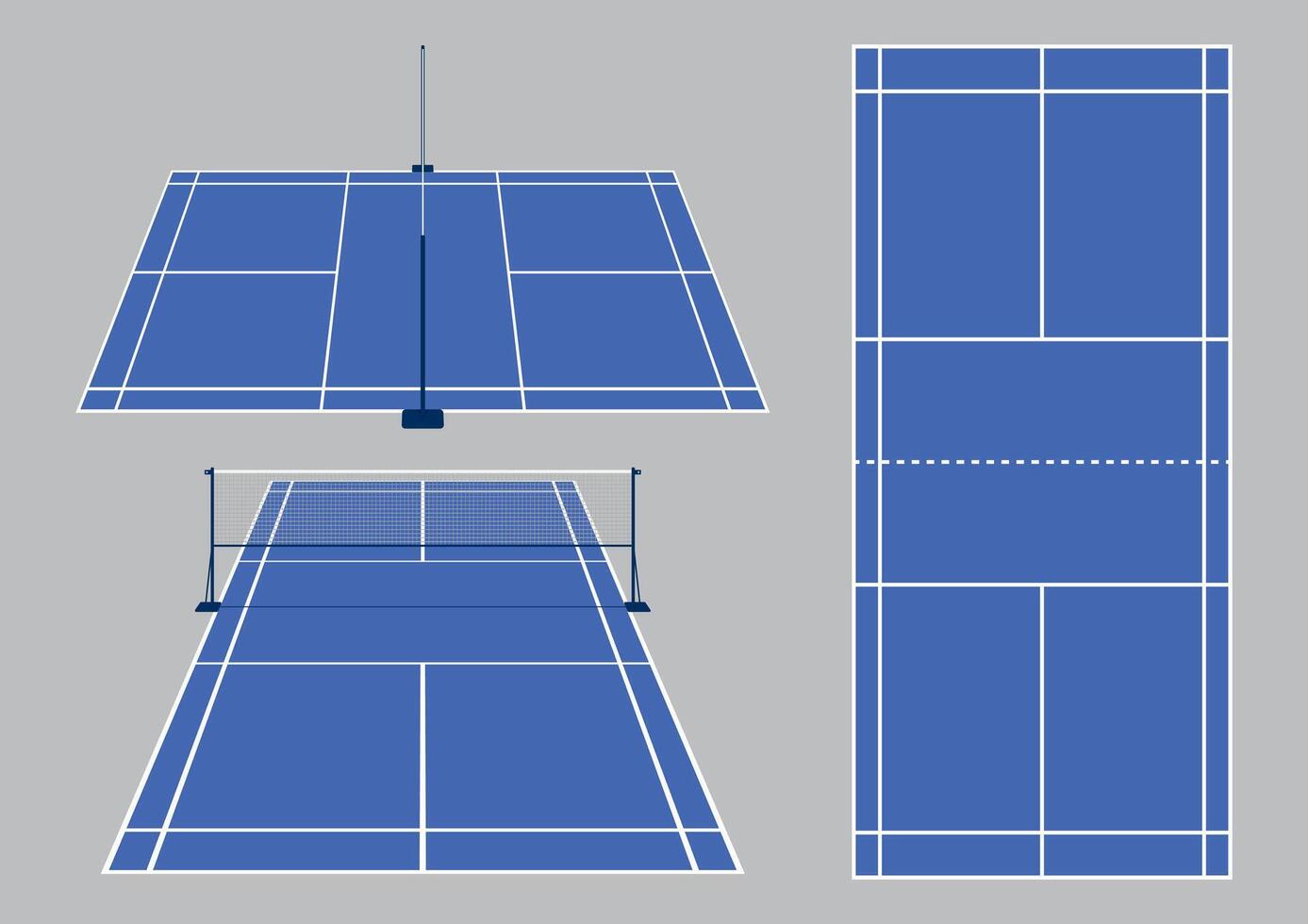 Badminton Court Diagrams and Different Layouts vector