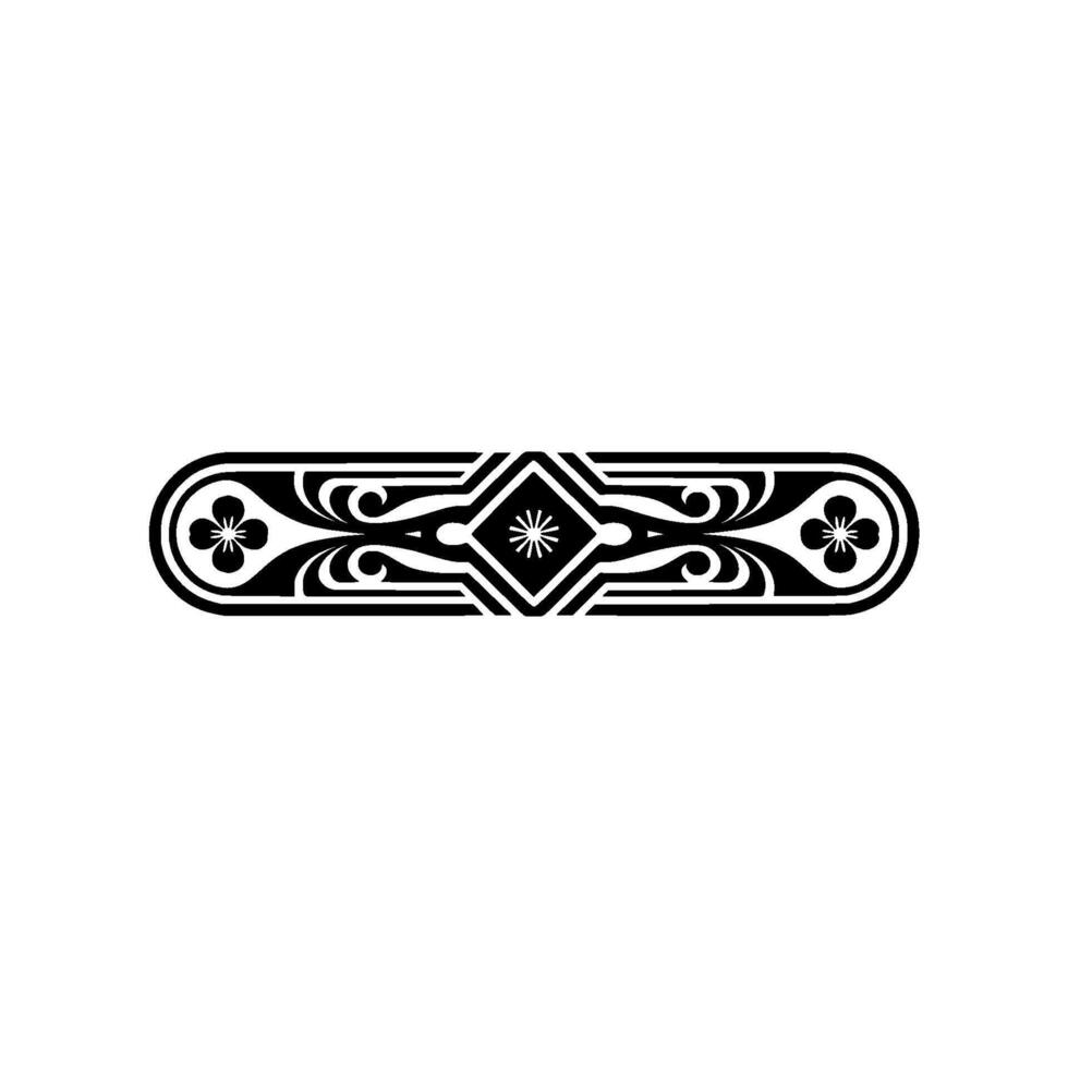 Elegant Ornate Black Border Element, Retro. vector