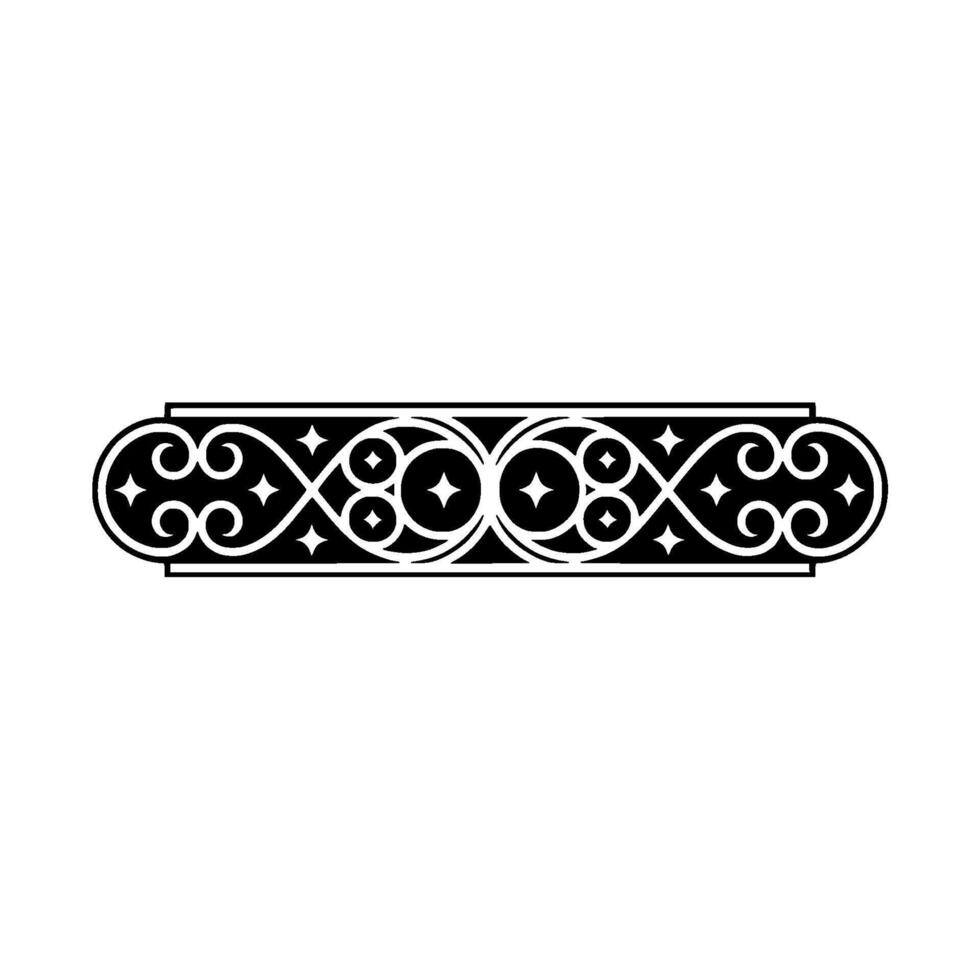 Elegant Decorative Black and White Border. vector