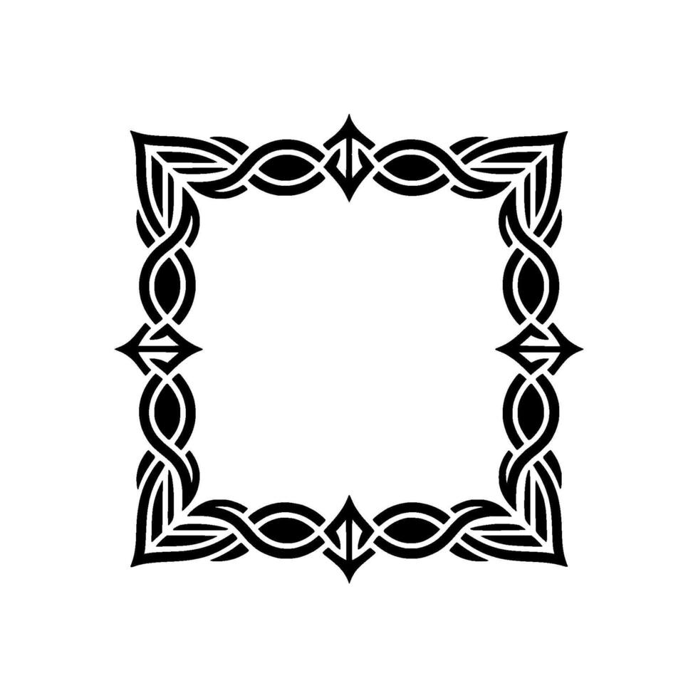 Celtic Knotwork Frame on White Background. vector