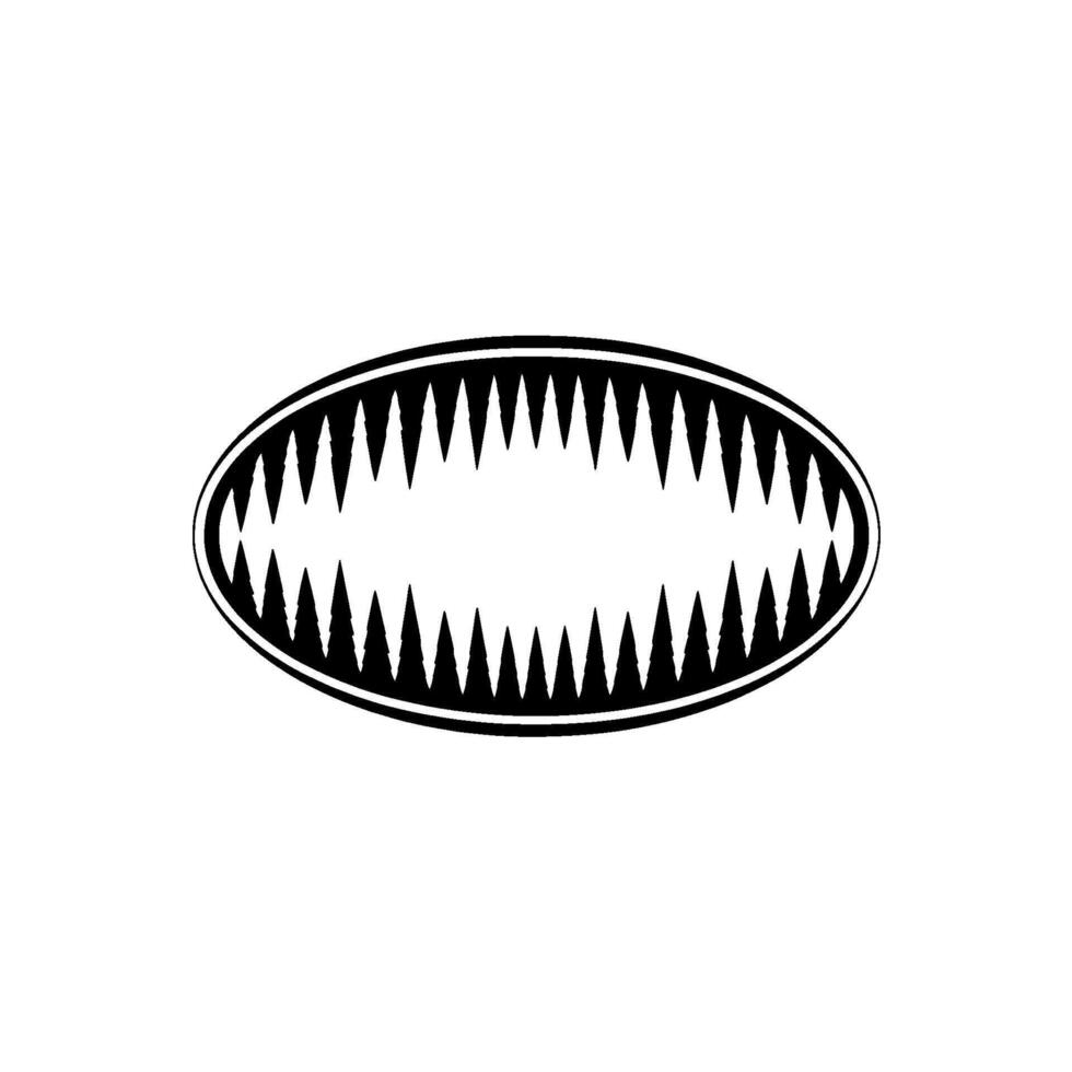 Abstract Shark Teeth Illustration on White vector