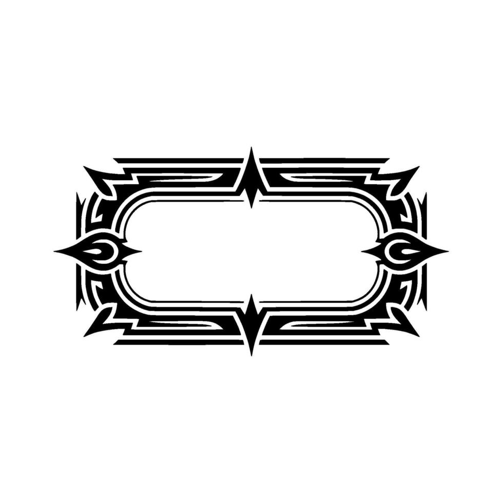 Elegant Decorative Frame, Black White, Minimalist vector