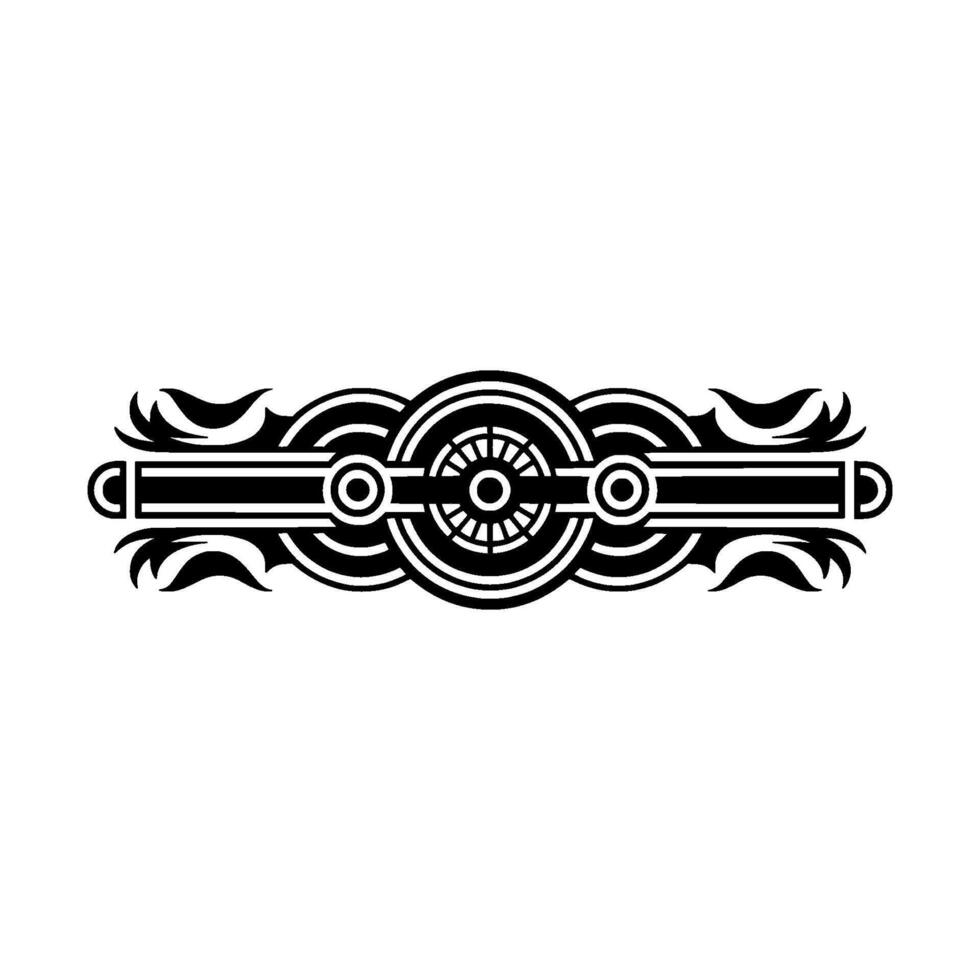 Art Deco Element in Black and White Ornamental Border vector