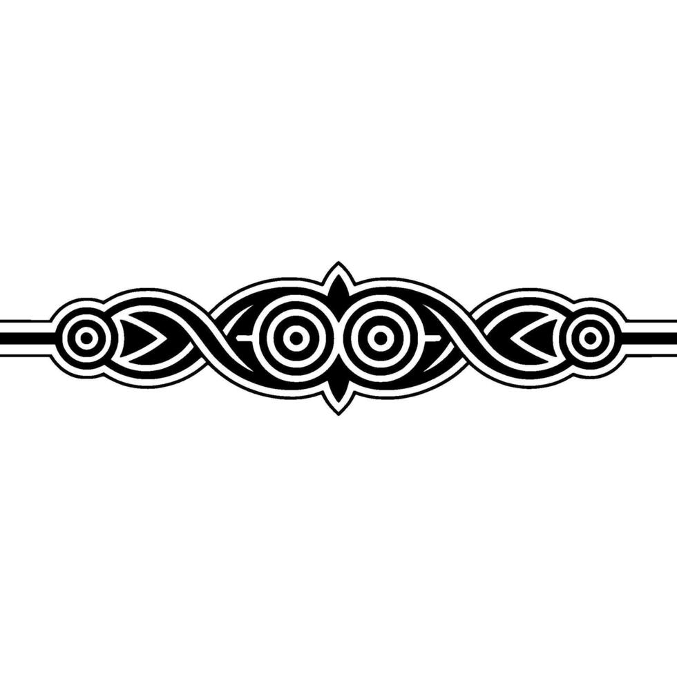 Abstract Decorative Border Black White Celtic Knotwork vector