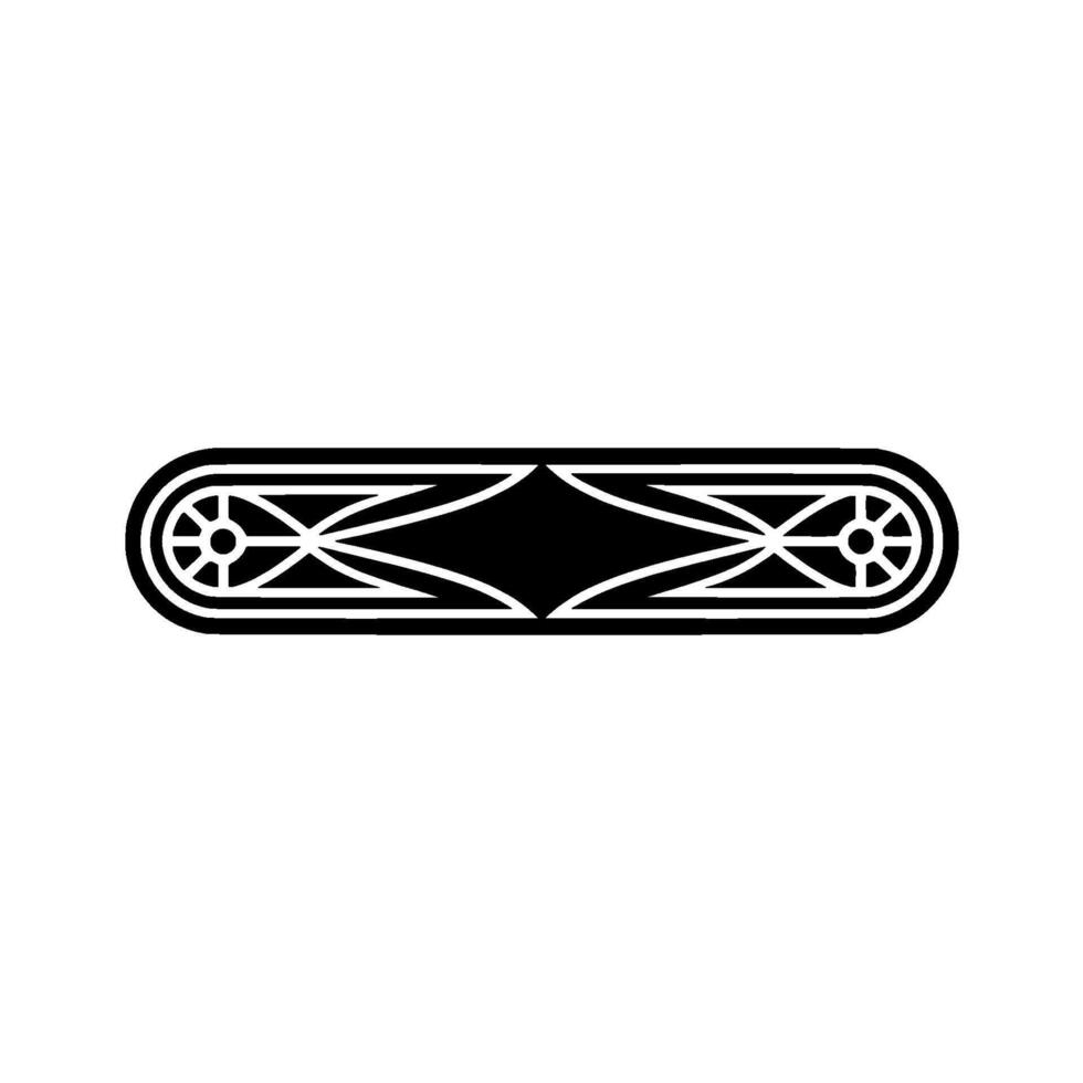 Minimalist Geometric Emblem Black and White Decorative vector