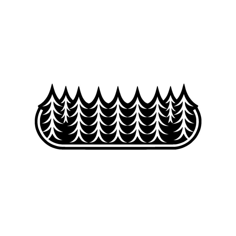 Black White Abstract Forest , Minimalist Nature vector