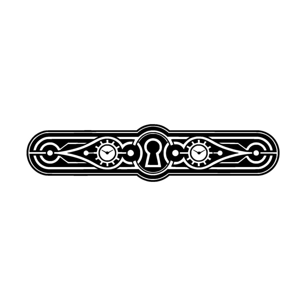 Elegant Keyhole Ornament Art Deco, Minimalist vector