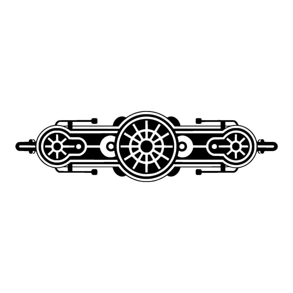 Art Deco Geometric Ornament in Black and White vector