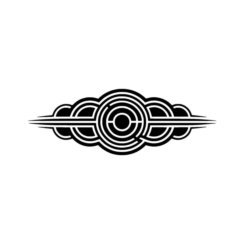 Art Deco Element Geometric Black White Ornament vector