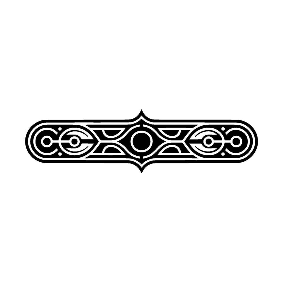 Black and White Geometric Border , Abstract Celtic Ornament vector