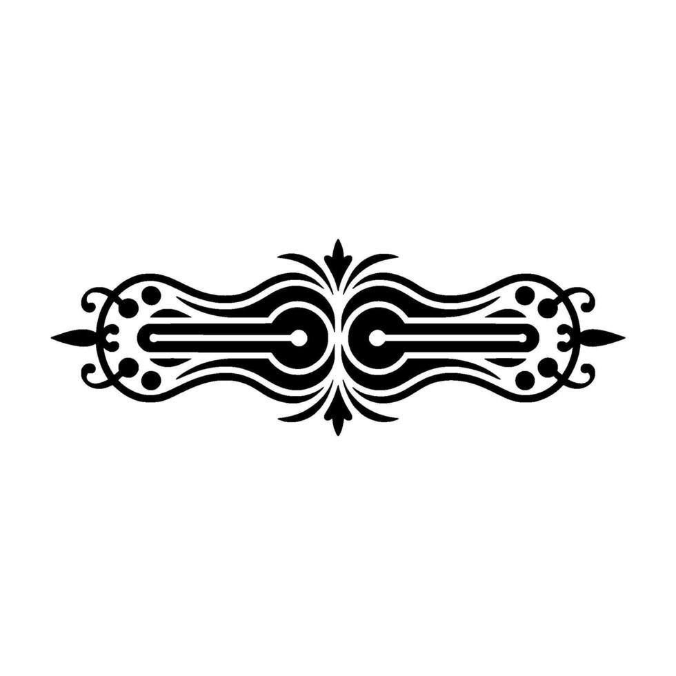 Elegant Black Ornament , Decorative Border Element vector