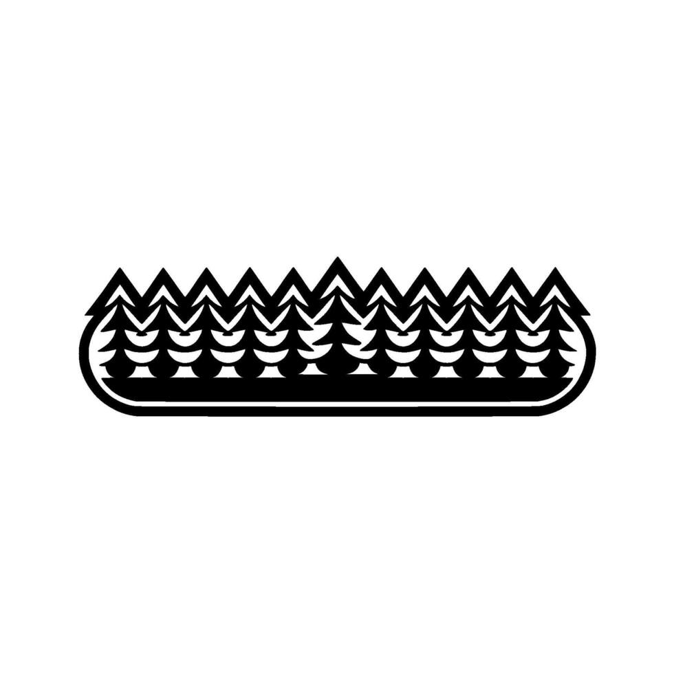 Minimalist Forest Line Art - Nature, Outdoors, Environment Concept vector