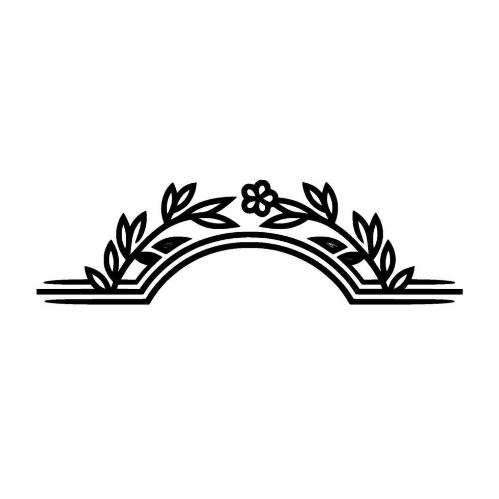 Floral Archway Minimalist, Decorative for Invitations and Branding vector
