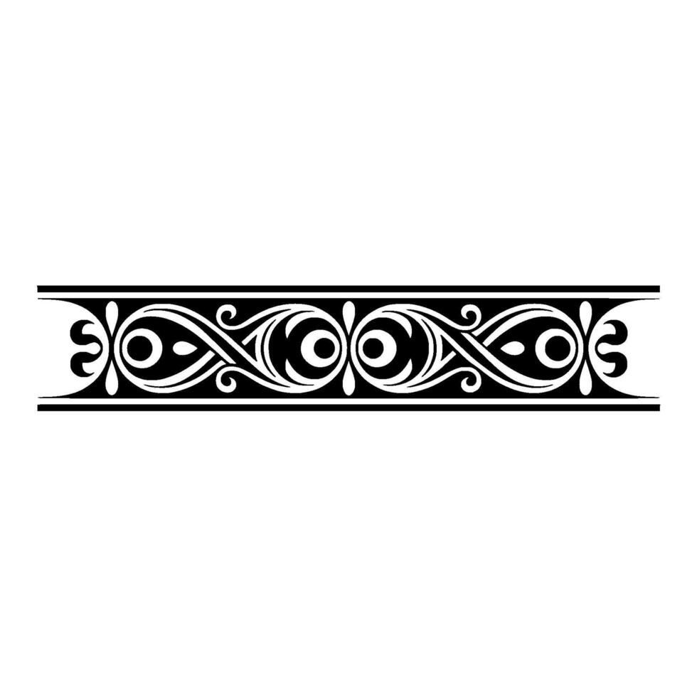 Ornate Black and White Border, Illustration vector