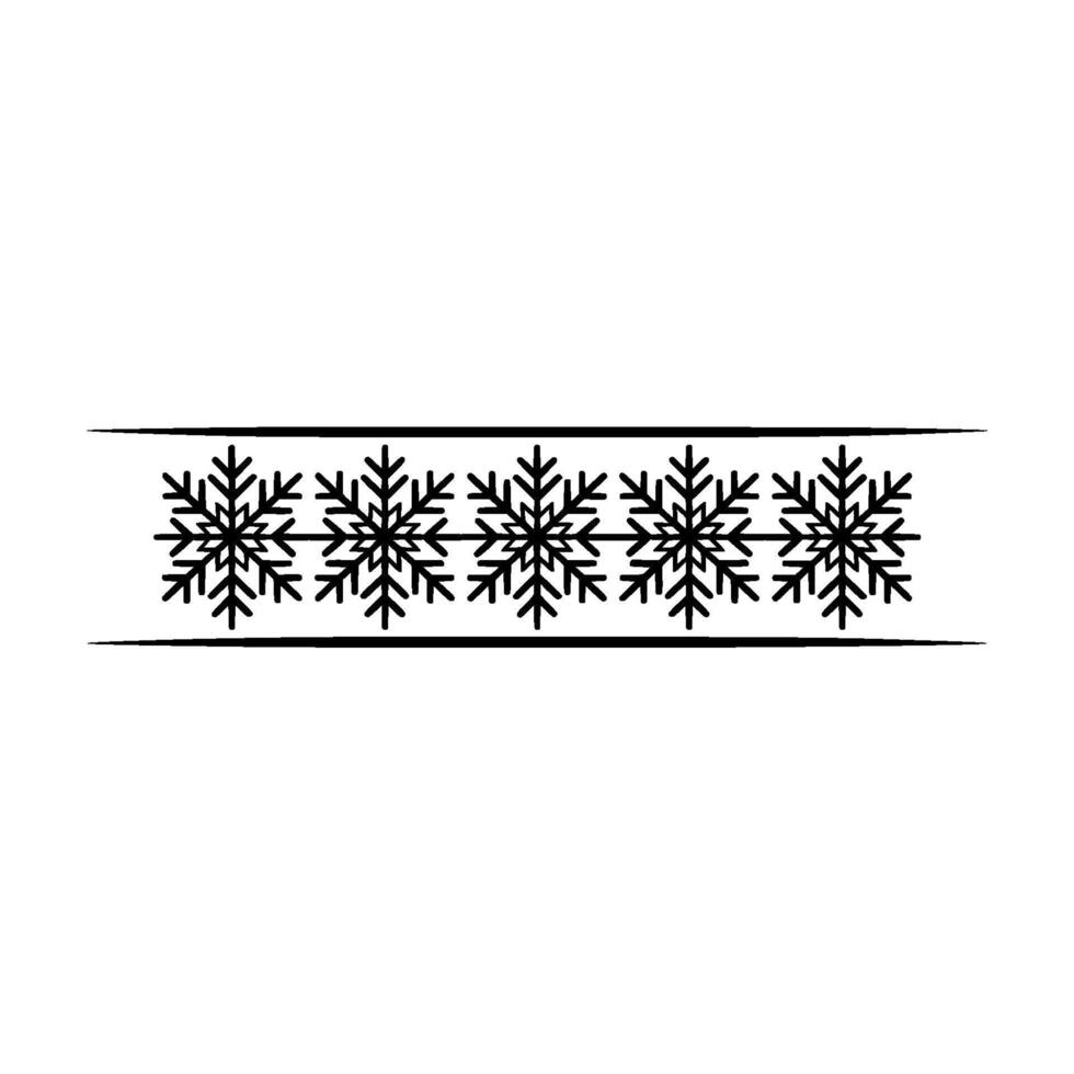 Snowflake Border Elegant Winter on Gray Background vector