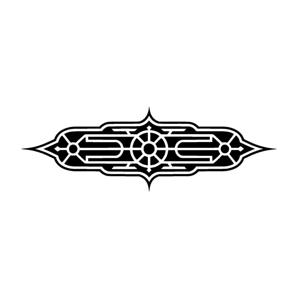 Ornate Black and White Geometric Border , Minimalist Style vector