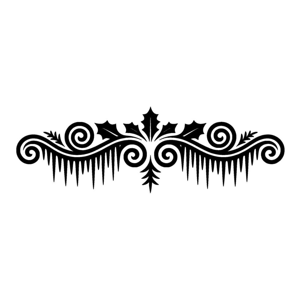 Black White Winter Holiday Ornament vector