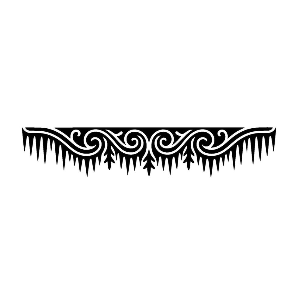 Elegant Black Flourish Border on White, Background vector