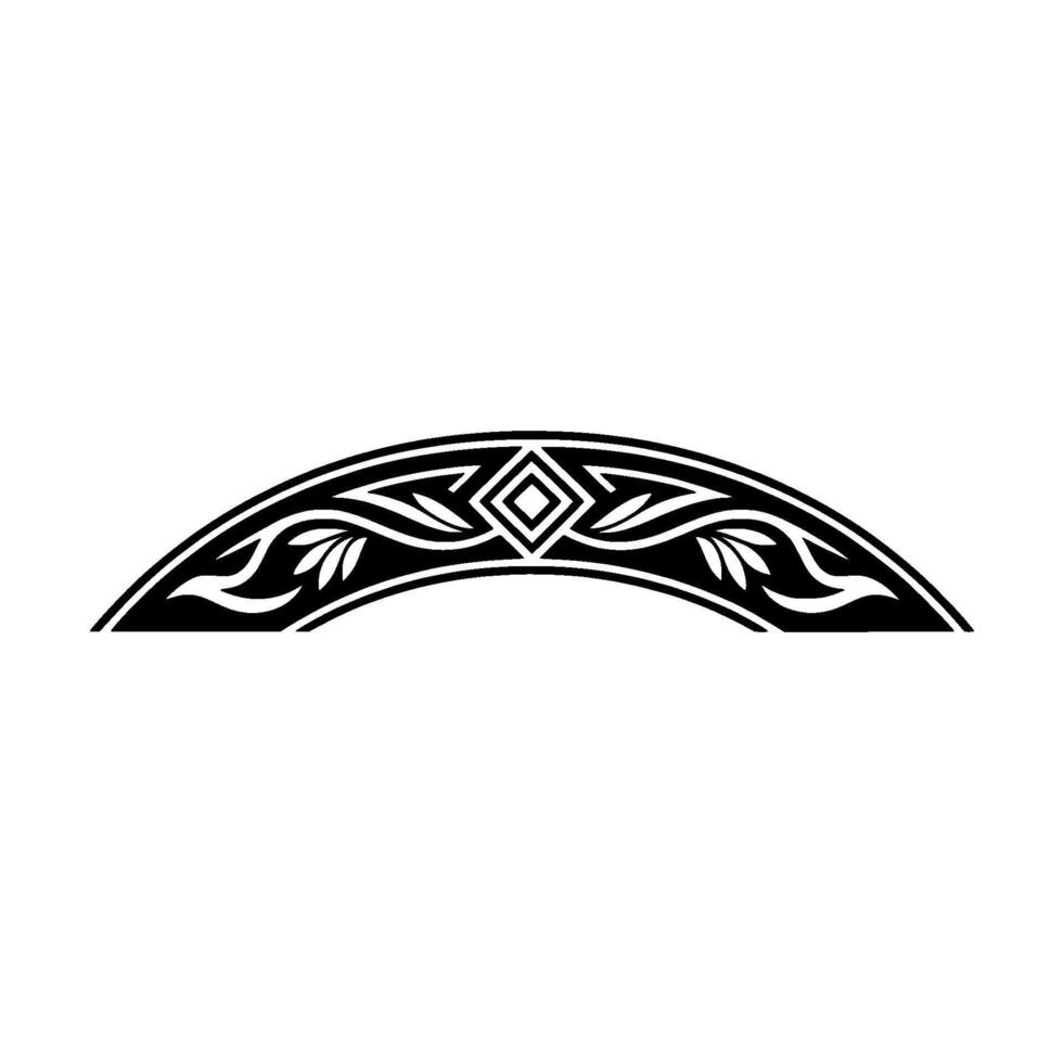 Black and White Decorative Arch , Botanical Elements vector