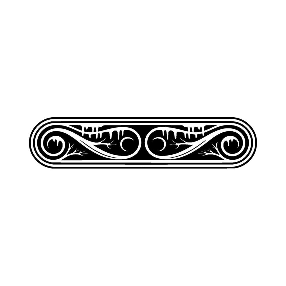 Abstract Ornamental Border Element - Elegant Decorative vector
