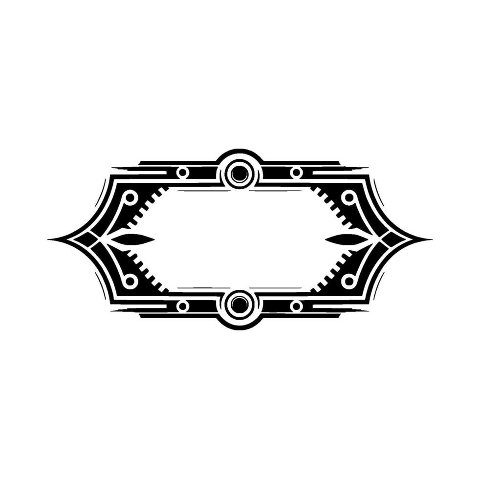Art Deco Frame, Monochrome Element vector