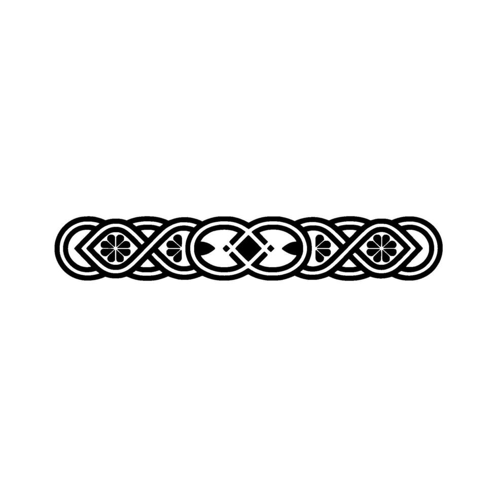 Intricate Black White Ornamental Border , Minimalist vector
