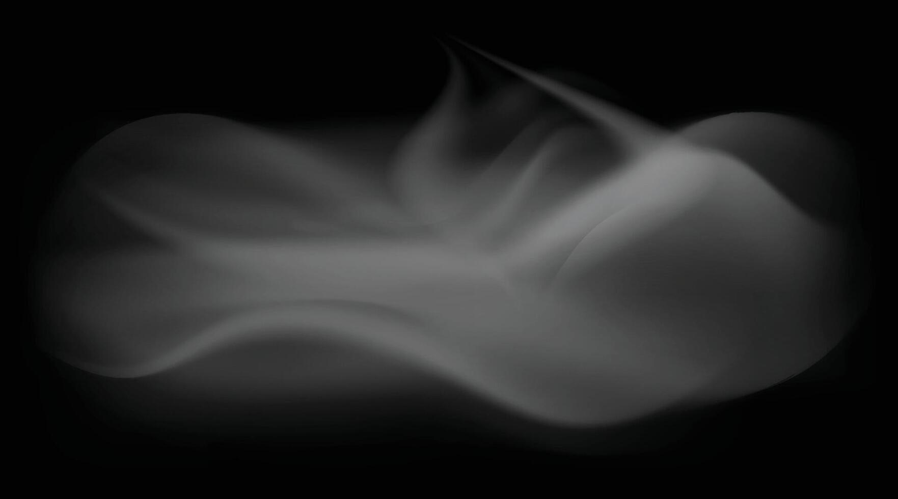 Fog texture isolated on dark background. Steam special effect. Realistic smoke or mist. vector